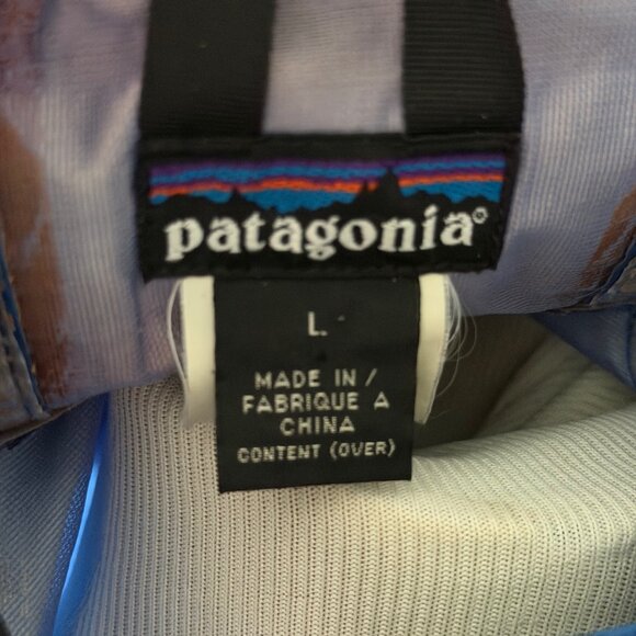 Men's Patagonia Waterproof Wind Breaker, Size L, Blue w/ Hunter accents - Picture 2 of 5